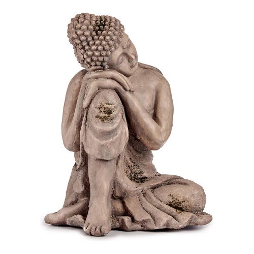 Dekoratív kerti figura Buddha Szürke Polyresin (34,5 x 54,5 x 31 cm) (Sérült)