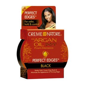   Erős Rögzítőkrém Creme Of Nature Oil Perfect Edges Extra Fekete (63,7 g)