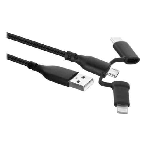 USB Kábel - USB-C és Lightning Ewent EW1376 (1 m) Fekete