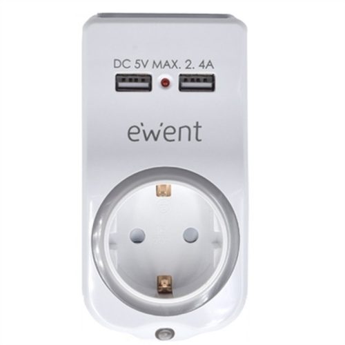 Fali csatlakozó 2 USB port-hoz Ewent EW1225 16A 3680 W