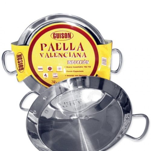 Paella készítő serpenyő Guison 74046 Rozsdamentes acél Fém 3 L (10 Darabok) (46 cm)