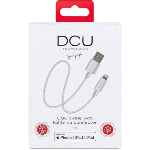 USB-kábel iPadhez/iPhone-hoz DCU 4R60057 Fehér 3 m