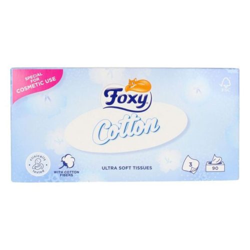 Zsebkendő Facial Cotton Foxy (90 egység)
