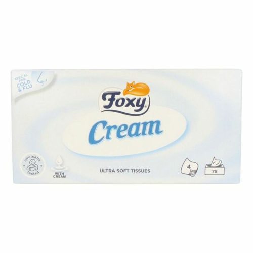 Zsebkendő Facial Cream Foxy Érzékeny Bőr (75 uds)