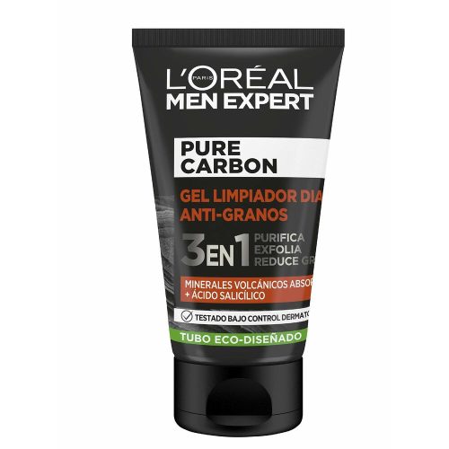 Arc Hámlasztó L'Oreal Make Up Men Expert Pure Carbon Akne elleni 3 az 1 (100 ml)