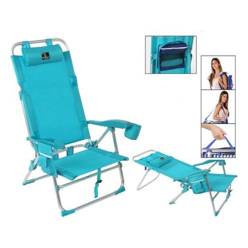 Strand szék Alumínium Kék (74 x 61 x 31 cm)