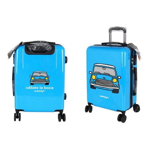 Kabin bőrönd Cállate la Boca Kék Autó 39 x 22 x 57 cm