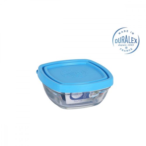 Hermetikus ebéddoboz Duralex Freshbox Kék Négyzetben (150 ml) (9 x 9 x 4 cm)