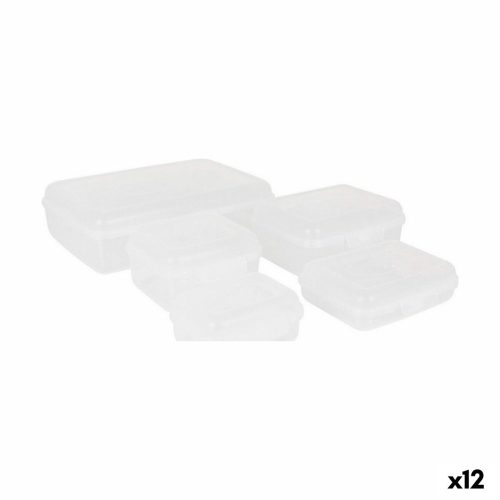 Uzsonnás doboz szett 5 Tontarelli Fill box Négyszögletes Fehér 29,5 x 20,2 x 8,6 cm (12 egység)