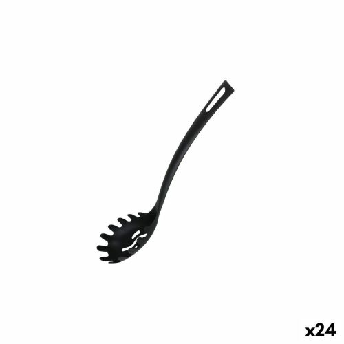 Tészta kanál Quttin Nylon 29 x 5,5 cm Fekete (24 egység)