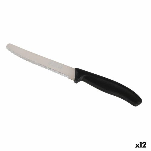 Kés szett Quttin Fekete Ezüst színű 6 Darabok 21,2 cm (12 egység)