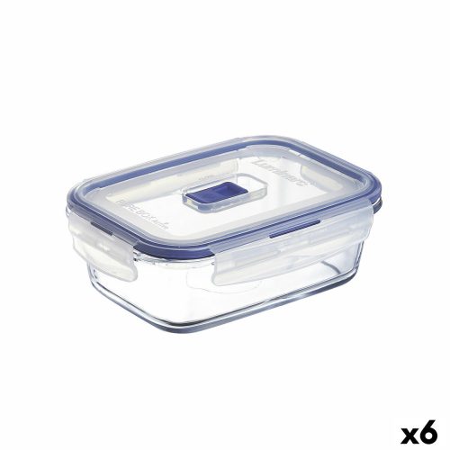 Hermetikus ebéddoboz Luminarc Pure Box Active 16 x 11 cm 820 ml Kétszínű Üveg (6 egység)
