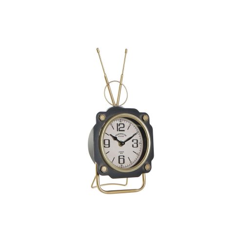 настолен часовник DKD Home Decor Fekete Aranysàrga Kristály Vas Vintage 15,5 x 8,5 x 32 cm