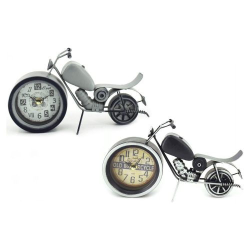 настолен часовник DKD Home Decor 29,5 x 7,5 x 17 cm Fekete Szürke Motor Vas Vintage (2 egység)