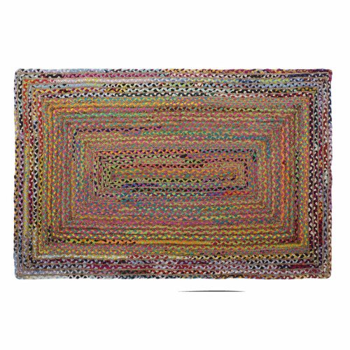 Szőnyeg DKD Home Decor Barna Többszínű Juta Pamut (120 x 180 x 1 cm)