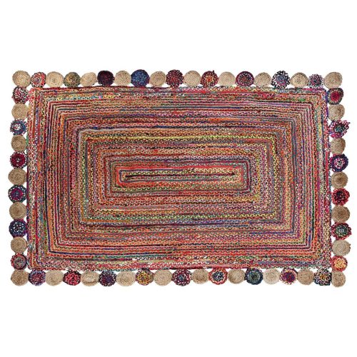Szőnyeg DKD Home Decor Pamut Többszínű Juta (200 x 290 x 1 cm)