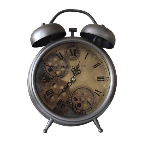 настолен часовник DKD Home Decor Kristály Ezüst színű Vas (19 x 7,5 x 25 cm)