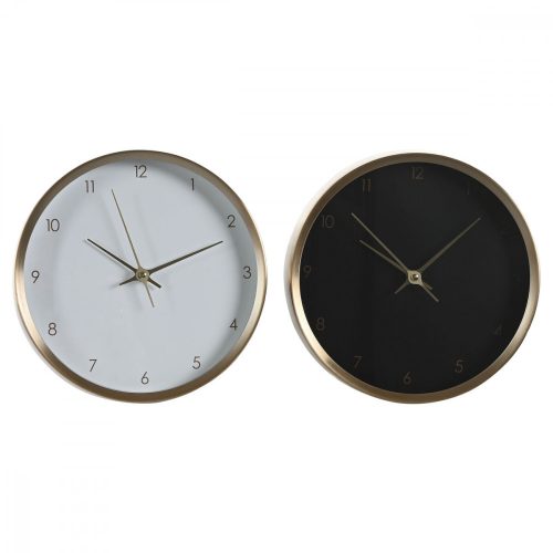настолен часовник DKD Home Decor 25,7 x 4,2 x 25,7 cm Hölgy Aranysàrga Alumínium (2 egység)