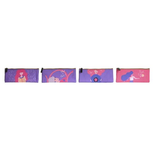 doboza DKD Home Decor Rózsaszín Halványlila 23 x 1 x 9 cm (4 egység)