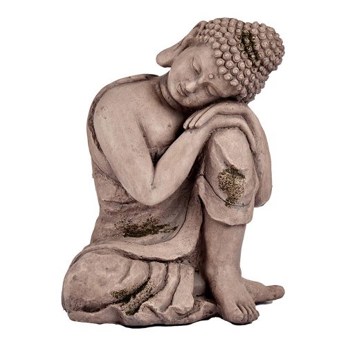 Dekoratív kerti figura Buddha Szürke Polyresin (28,5 x 43,5 x 37 cm)