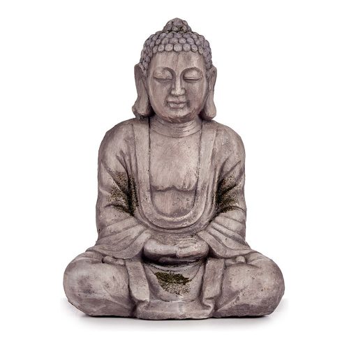 Dekoratív kerti figura Buddha Szürke Polyresin (25 x 57 x 42,5 cm)