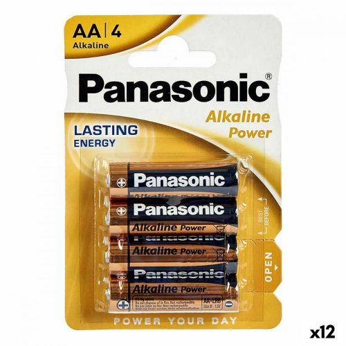 Alkáli Elemek Panasonic 1x4 LR6APB LR6 AA (12 egység)