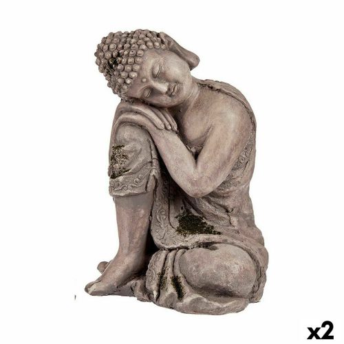 Dekoratív kerti figura Buddha Polyresin 23 x 34 x 28 cm (2 egység)