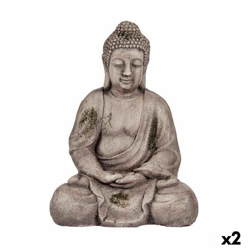 Dekoratív kerti figura Buddha Polyresin 23 x 42 x 30 cm (2 egység)