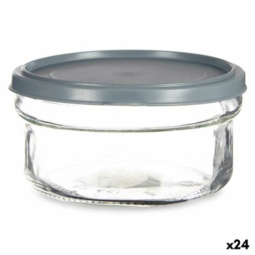 Kerek ebéddoboz fedéllel Szürke Műanyag 415 ml 12 x 6 x 12 cm (24 egység)