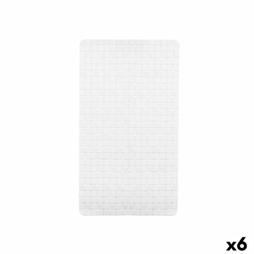 Csúszásmentes tusfürdő Kockás Fehér PVC 67,7 x 38,5 x 0,7 cm (6 egység)
