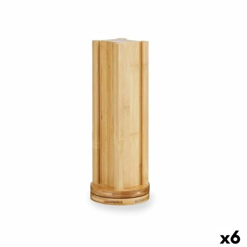 Állvány 20 kávékapszulához Forgó Bambusz 11 x 11 x 34 cm (6 egység)