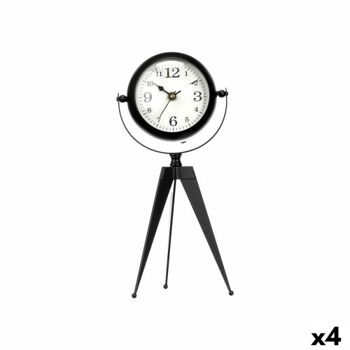настолен часовник Tripod Fekete Fém 12 x 30 x 12 cm (4 egység)
