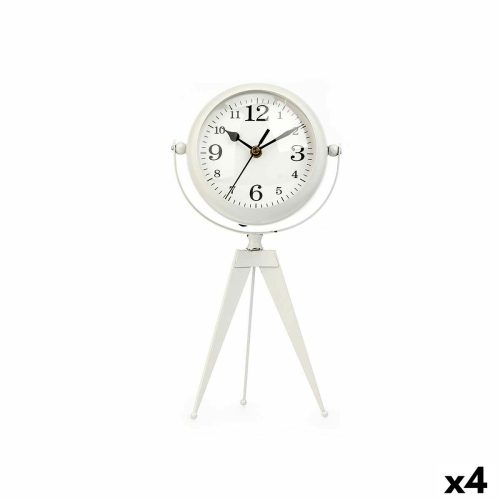 настолен часовник Tripod Fehér Fém 14 x 30 x 11 cm (4 egység)