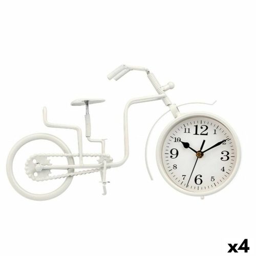 настолен часовник Kerékpár Fehér Fém 33 x 21 x 4 cm (4 egység)