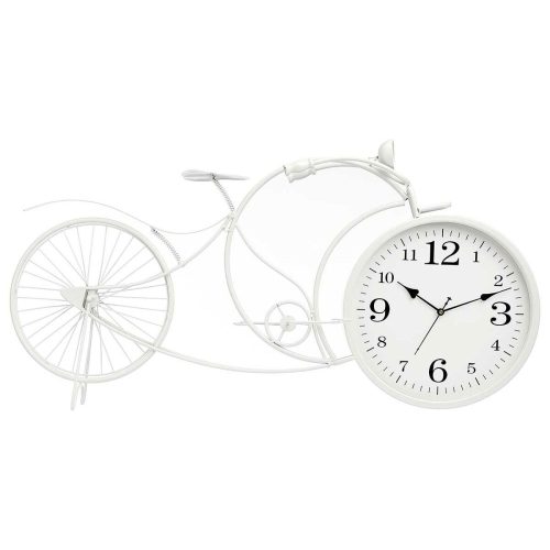 настолен часовник Kerékpár Fehér Fém 95 x 50 x 12 cm