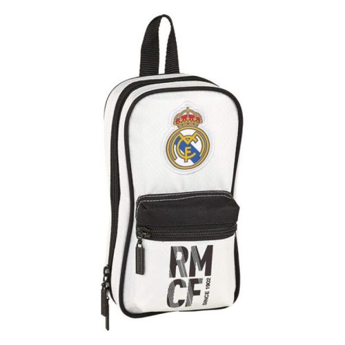 Ceruzatartüs hátizsák Real Madrid C.F. Fehér Fekete 12 x 23 x 5 cm (33 Darabok)