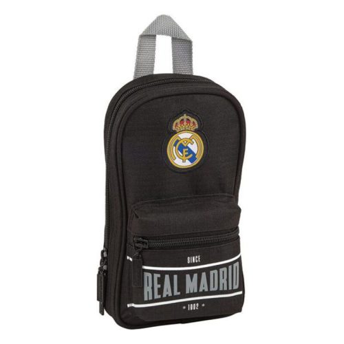 Ceruzatartüs hátizsák Real Madrid C.F. Fekete 12 x 23 x 5 cm (33 Darabok)