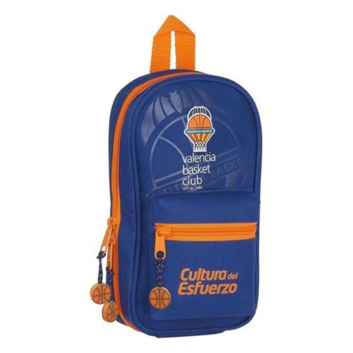 Ceruzatartüs hátizsák Valencia Basket M847 Kék Narancszín 12 x 23 x 5 cm