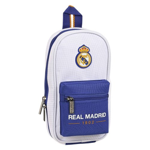Ceruzatartüs hátizsák Real Madrid C.F. 1 Kék Fehér 12 x 23 x 5 cm (33 Darabok)