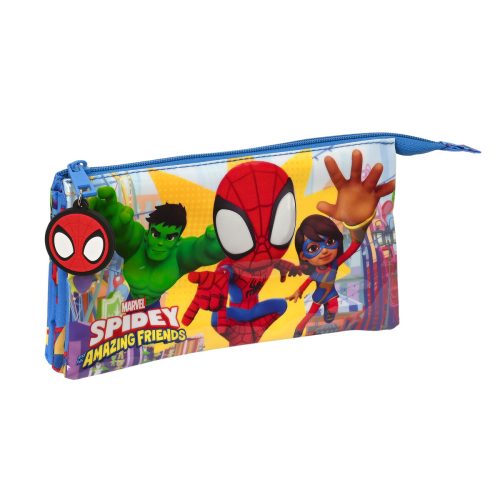 Hármas tolltartó Spider-Man Team up Kék 22 x 12 x 3 cm