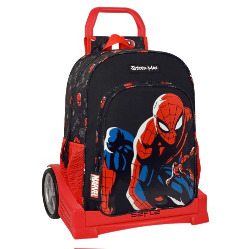 Iskolatáska Kerekekkel Spider-Man Hero Fekete 33 x 42 x 14 cm