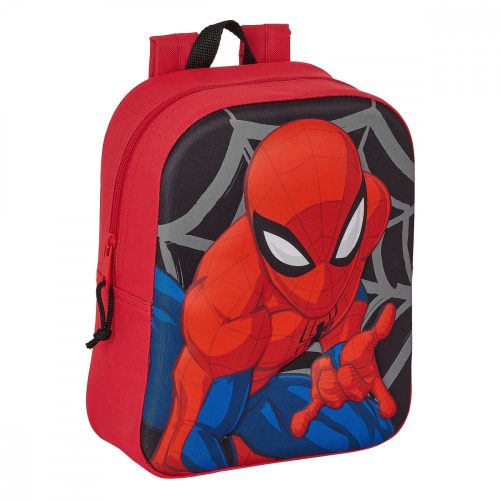 Iskolatáska Spider-Man 3D Fekete Piros 22 x 27 x 10 cm