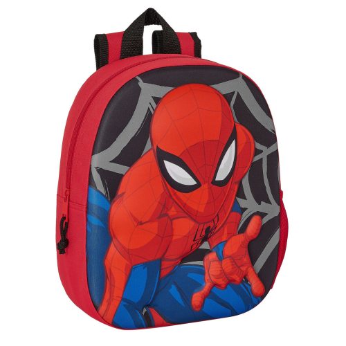 3D Iskolatáska Spider-Man Fekete Piros 27 x 33 x 10 cm