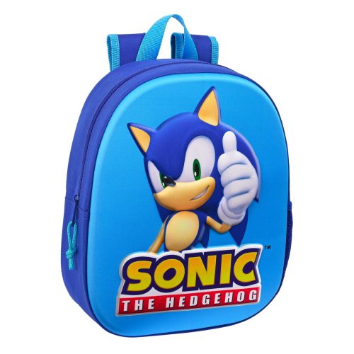 3D Iskolatáska Sonic Speed Kék 27 x 33 x 10 cm