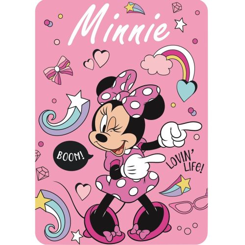 Takaró Minnie Mouse Me time 100 x 140 cm Világos rózsaszín Poliészter
