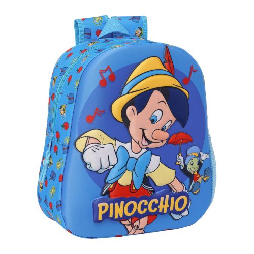3D Gyerek Hátizsák Clásicos Disney Pinochio Kék 27 x 33 x 10 cm