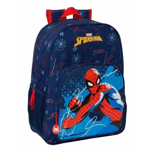 Iskolatáska Spider-Man Neon Tengerészkék 33 x 42 x 14 cm