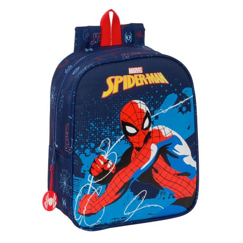 Gyerek Hátizsák Spider-Man Neon Tengerészkék 22 x 27 x 10 cm