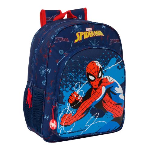 Iskolatáska Spider-Man Neon Tengerészkék 32 X 38 X 12 cm