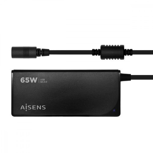 Hálózati Adapter Aisens Cargador 65 W Automatico Universal Multitension Para Portatil Con 9 Conectores + USB-A QC.3.0
